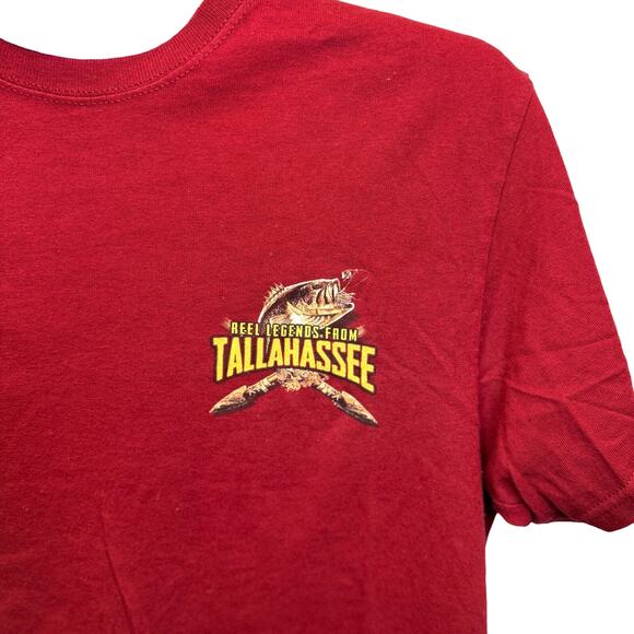 Reel Legends Tallahassee Graphic T-Shirt Red Bass Fishing Tee Size Medium - Picture 2 of 8